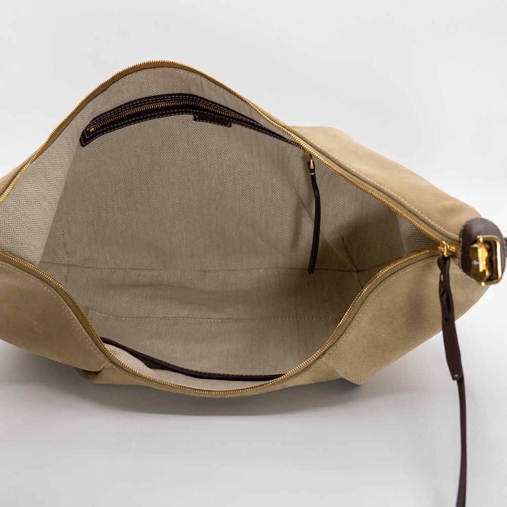Songmont Large Luna Hobo Bag Dune Suede - Picture 9 of 12